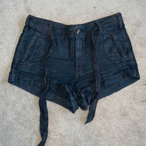 Tie waist shorts